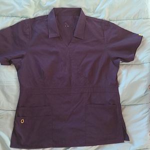Wondering mandarin collar scrub top